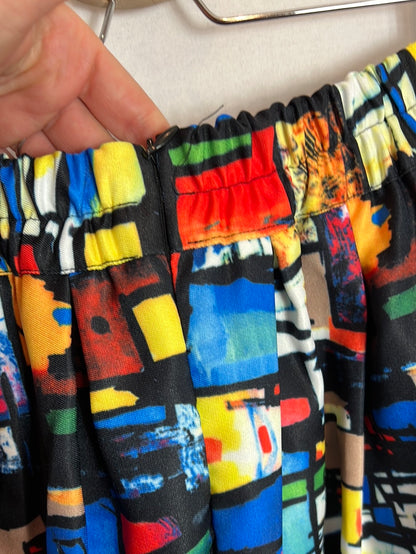 ZARA. Colorful flared midi skirt. TS