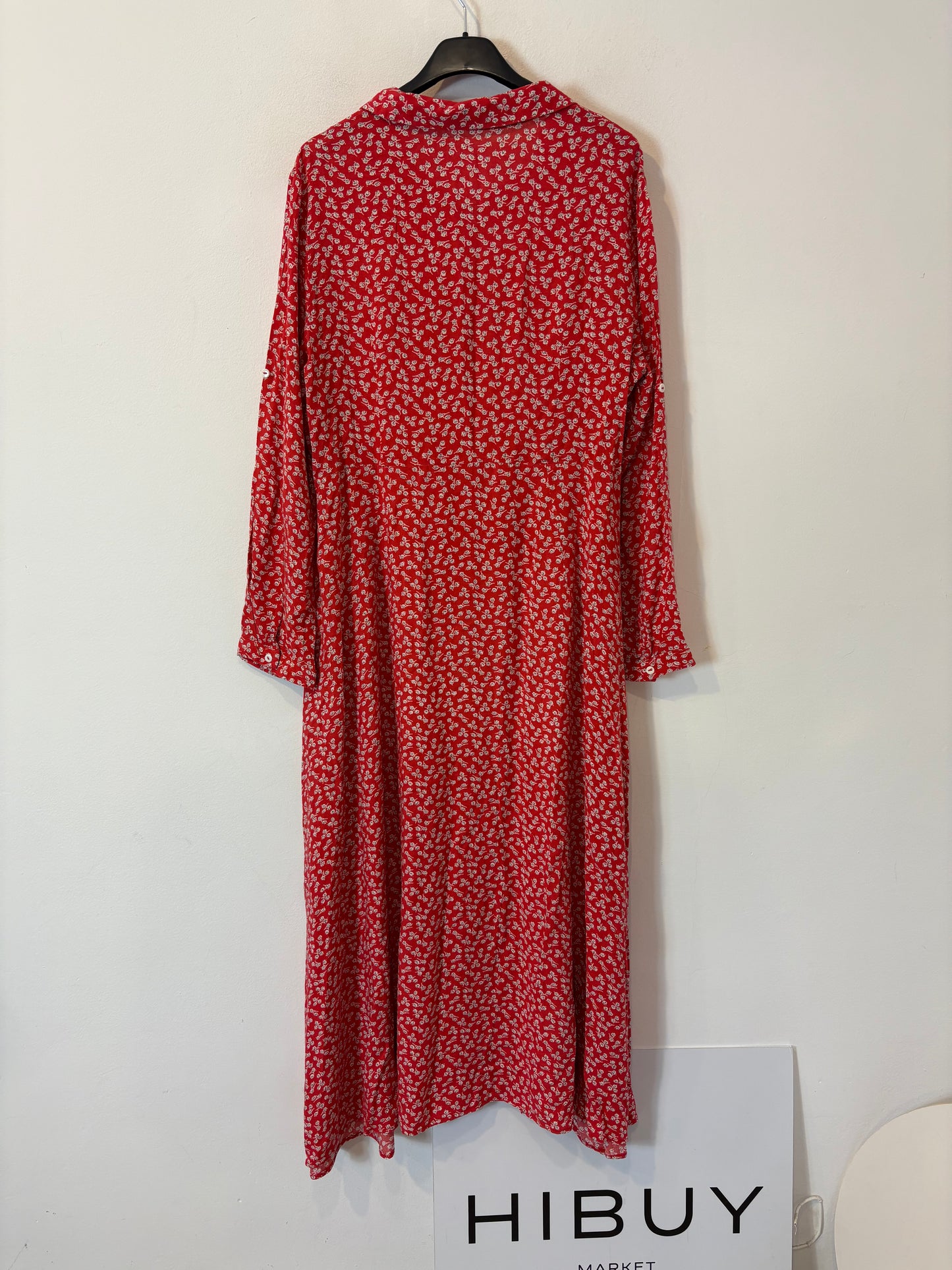 Vestido largo camisero estampado