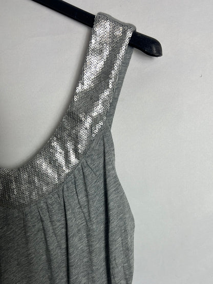 GAP. Camiseta gris lentejuelas T.xs