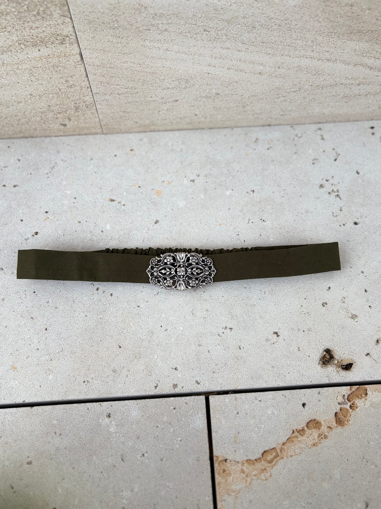 OTHER. Fabric belt with clasp closure. Size 34