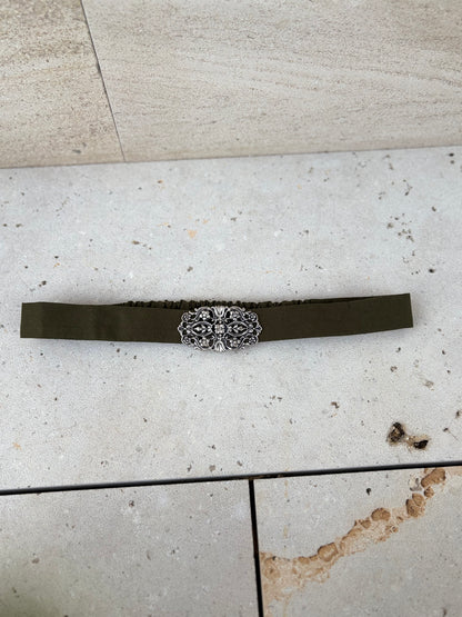 OTHER. Fabric belt with clasp closure. Size 34