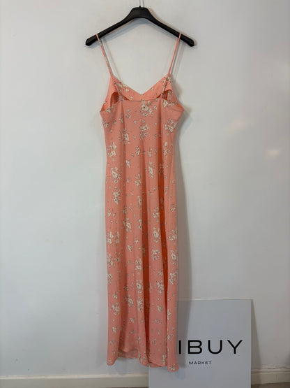 Vestido largo rosa estamapdo
