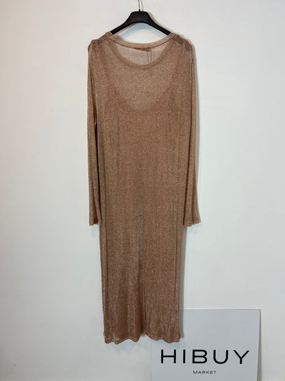 ZARA. Vestido textura brillo. T S