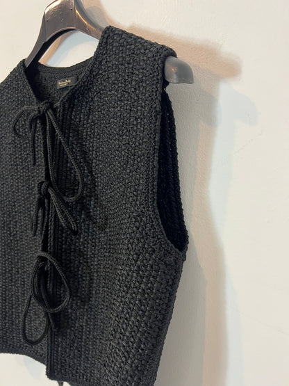 MASSIMO DUTTI. Top/chaleco de punto negro TU(S)