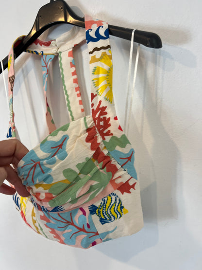 ZARA. Total look falda y top estampado T.xs/s