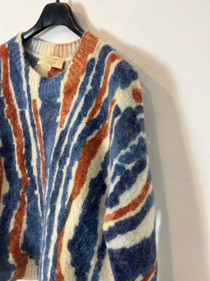 SEZANE. Multi-tone printed Ts sweater