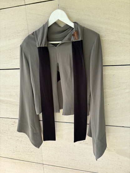 IQ COLLECTION. Conjunto falda y top fluidos bicolor