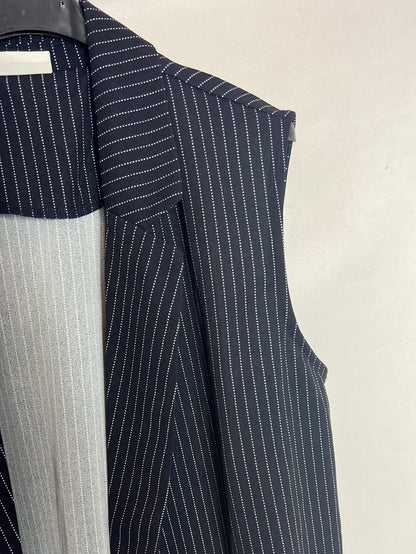 JDY. Chaleco azul fluido rayas. T M