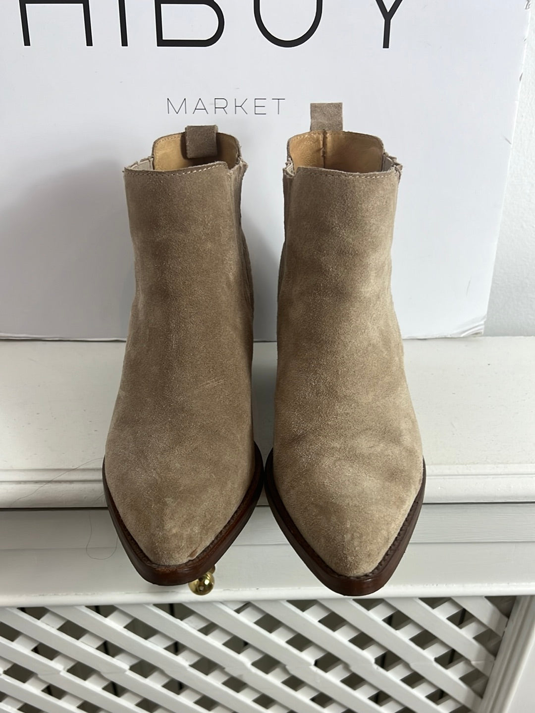 ALPE. Botines cowboy beige. T 40