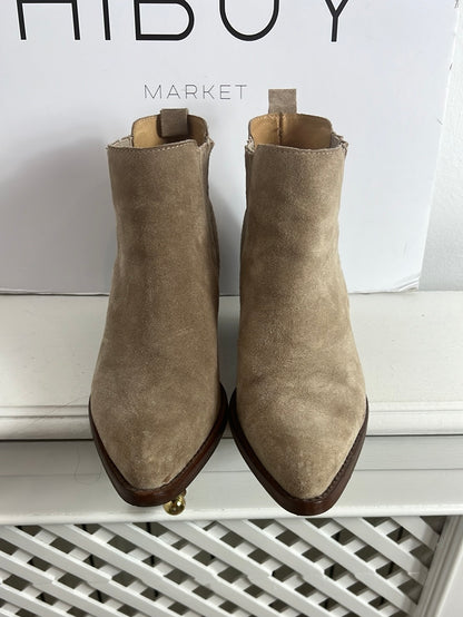 ALPE. Botines cowboy beige. T 40