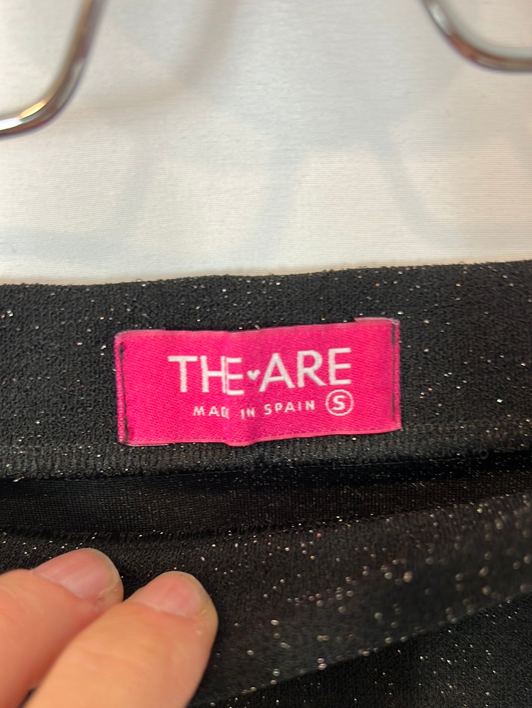 THE ARE. Black glitter Ts skirt