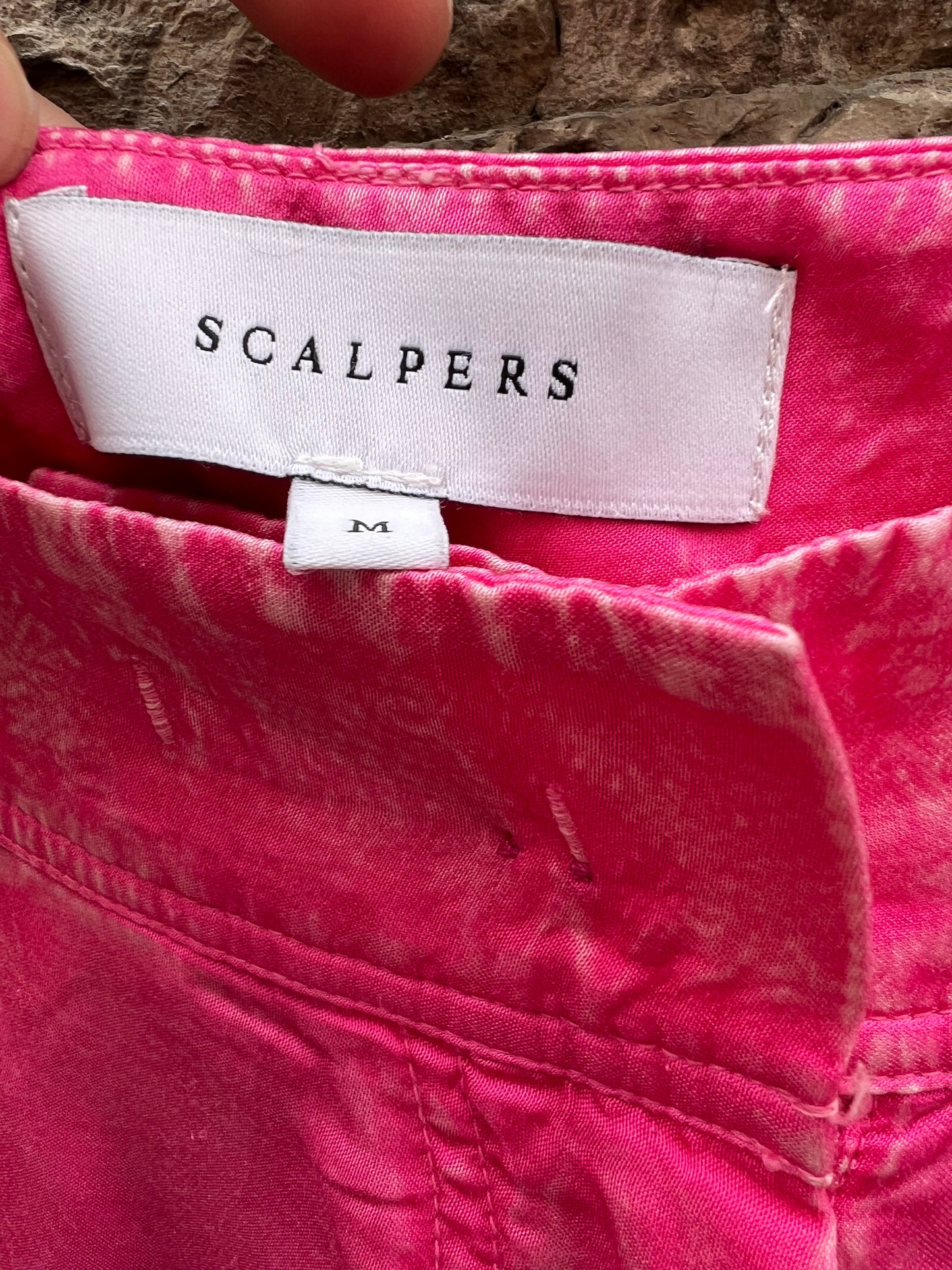 SCALPERS. Pantalón palazzo rosa T.m