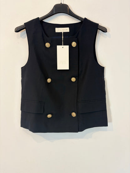 ZARA. Top / chaleco botones dorados. T XS