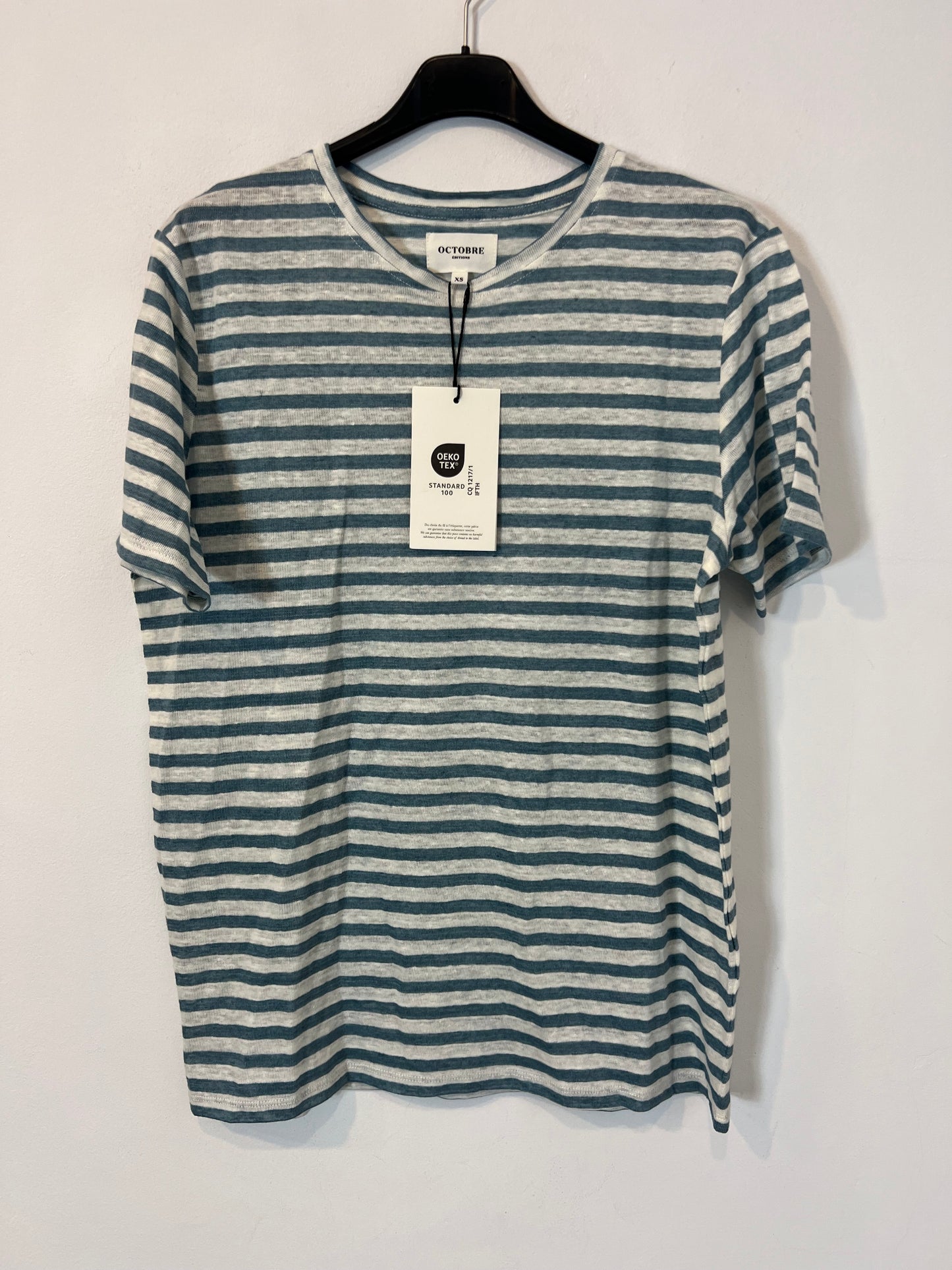 OCTOBRE. Camiseta lino rayas T.xs