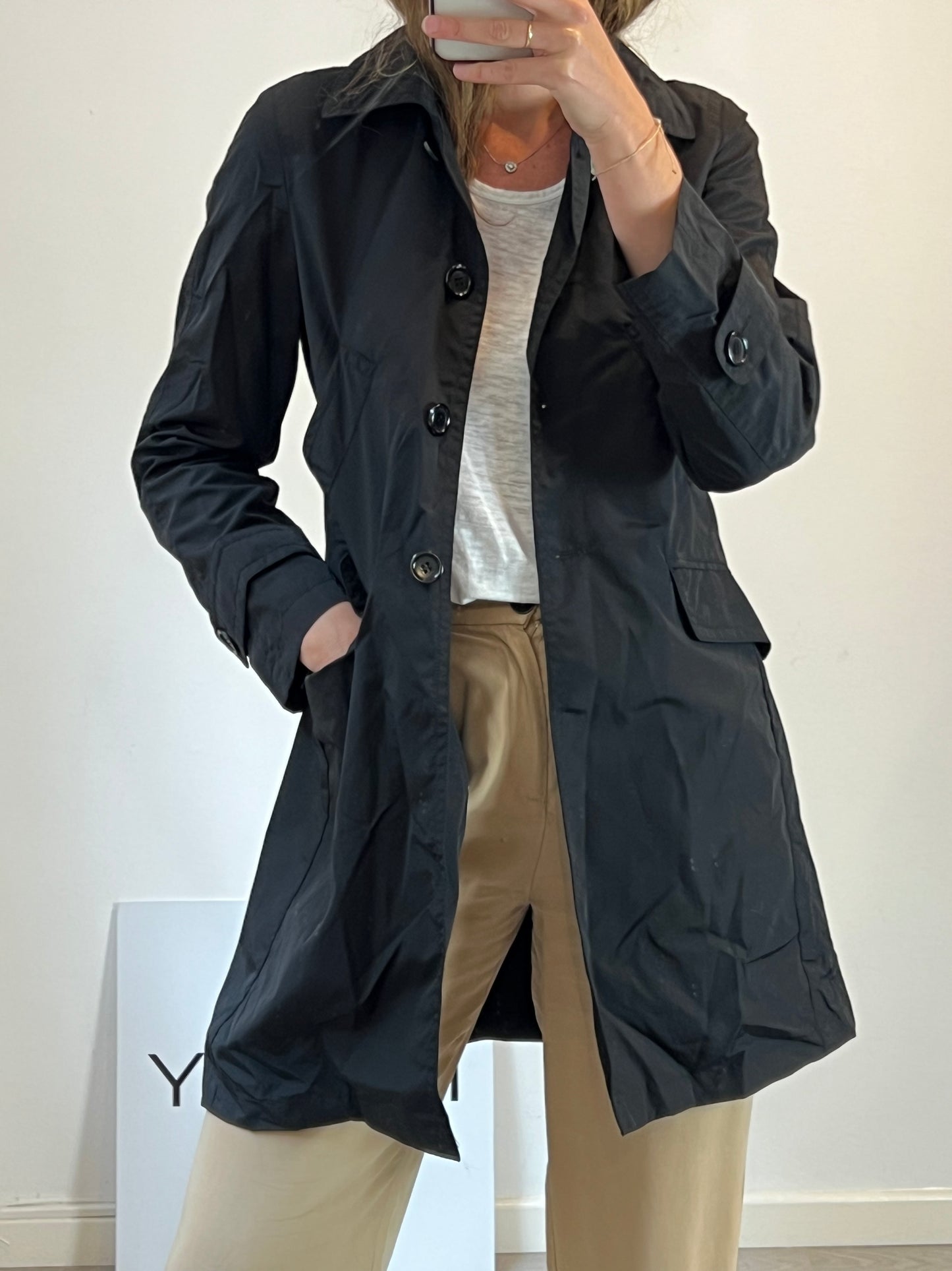 MAXMARA. Black trench coat TM