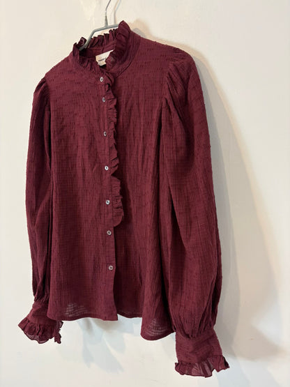 ANTIK BATIK. Blusa burdeos textura