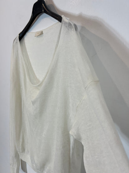 TCN. Top blanco lino T.xs (tara)