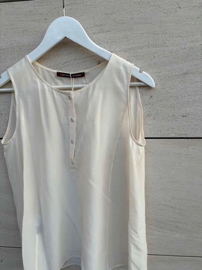 COMPTOIR DES COTONNIERS. Top beige seda