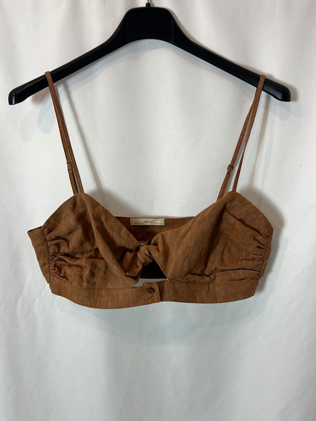 SESSÚN. Crop top caldero jaspeado. T S