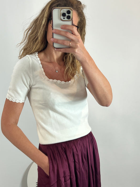 JOLIE JOLIE. Top blanco punto T.s