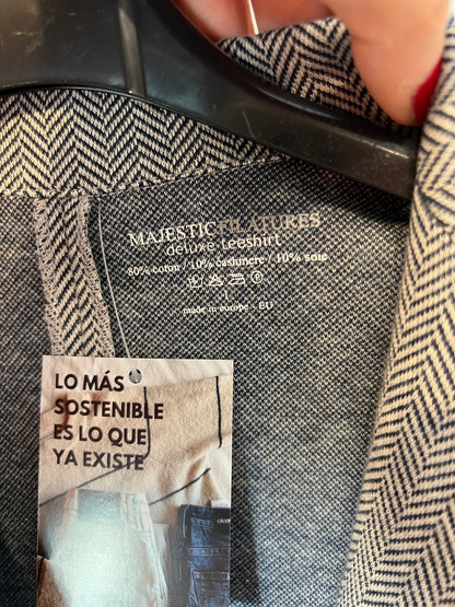 MAJESTIC FILALTURES. Blazer gris espiga T.1S