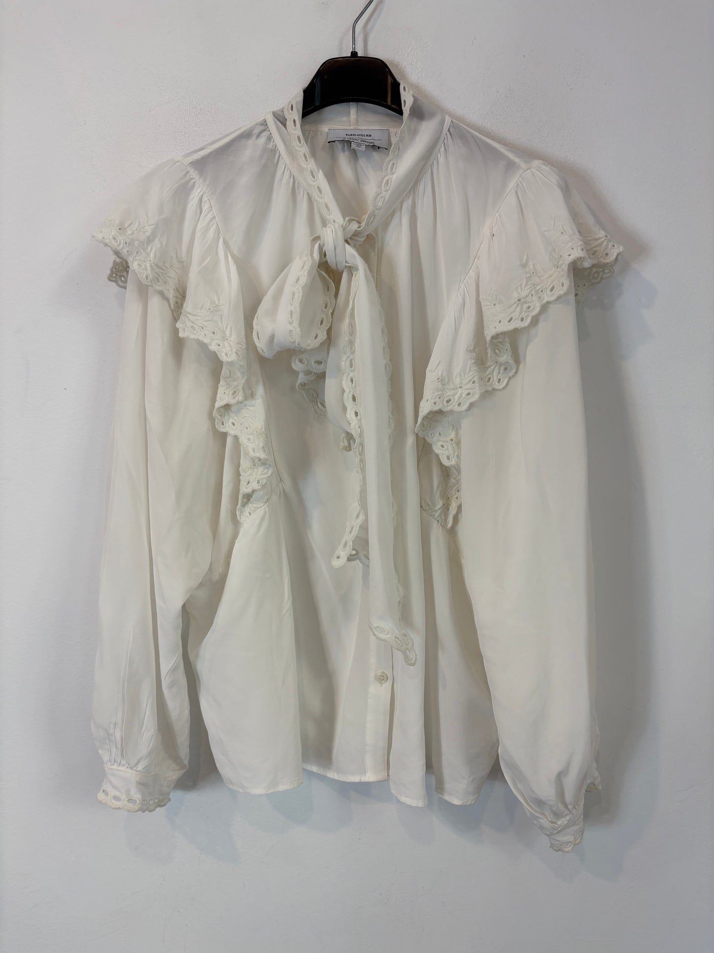 &amp; OTHER STORIES. Flowy white embroidered blouse. TS