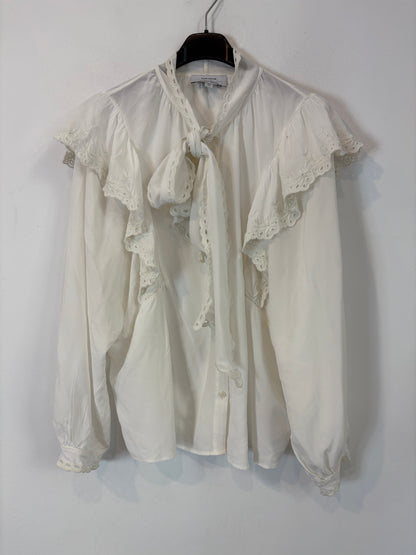 &amp; OTHER STORIES. Flowy white embroidered blouse. TS