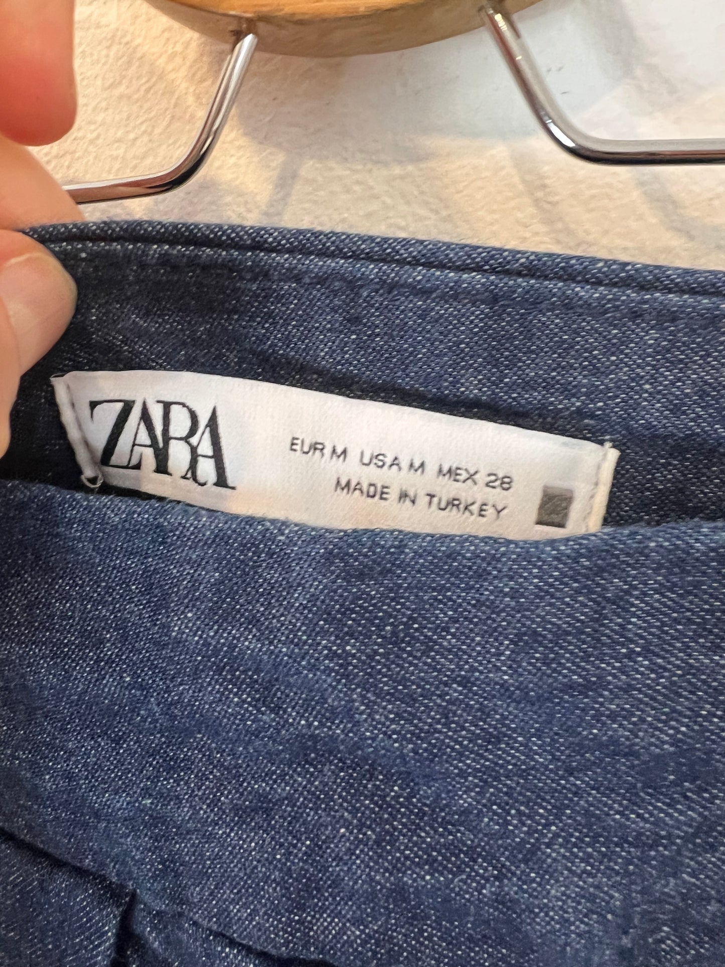 ZARA. Falda denim tablas T.m