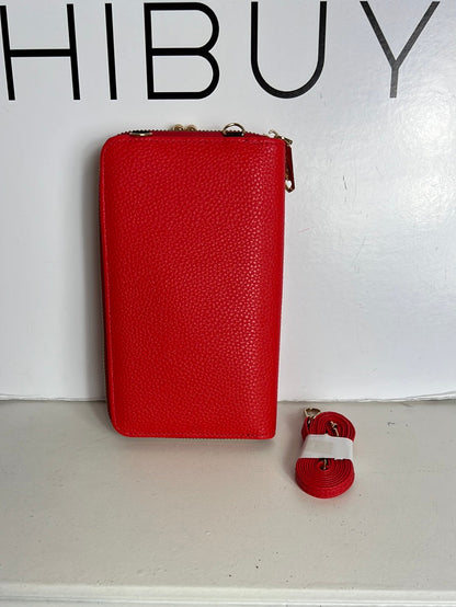 OTRAS. Bolso y cartera mini rojo