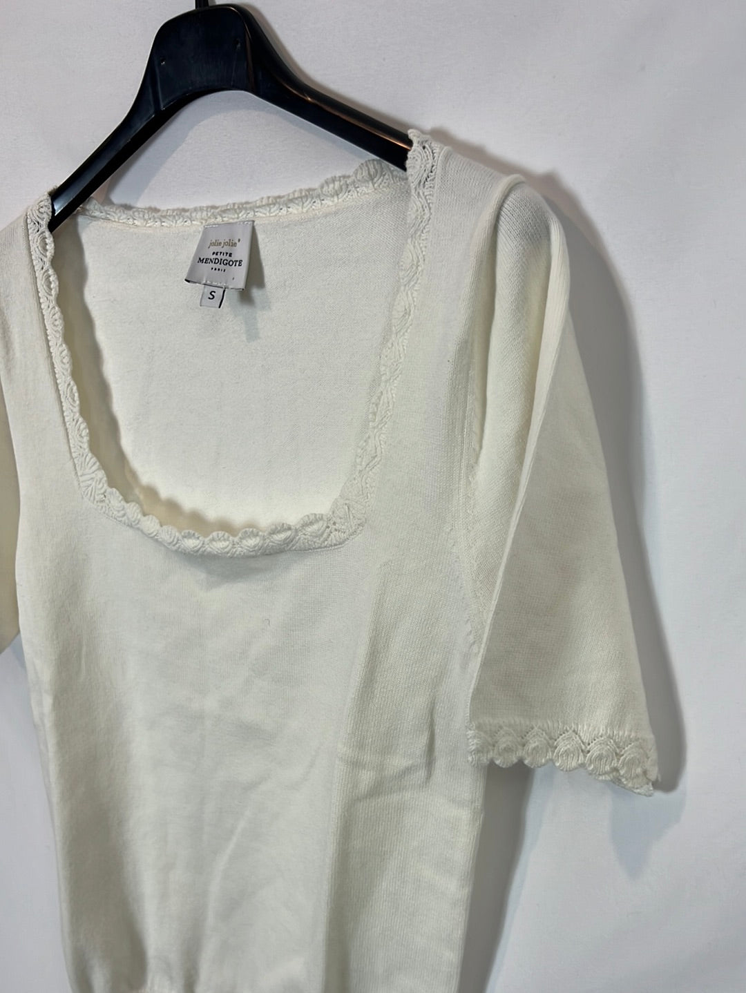 JOLIE JOLIE. Top blanco punto T.s