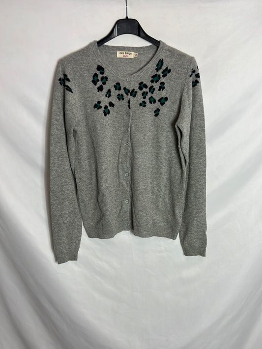 NICE THINGS. Rebeca gris dibujos. T 14 años (S)