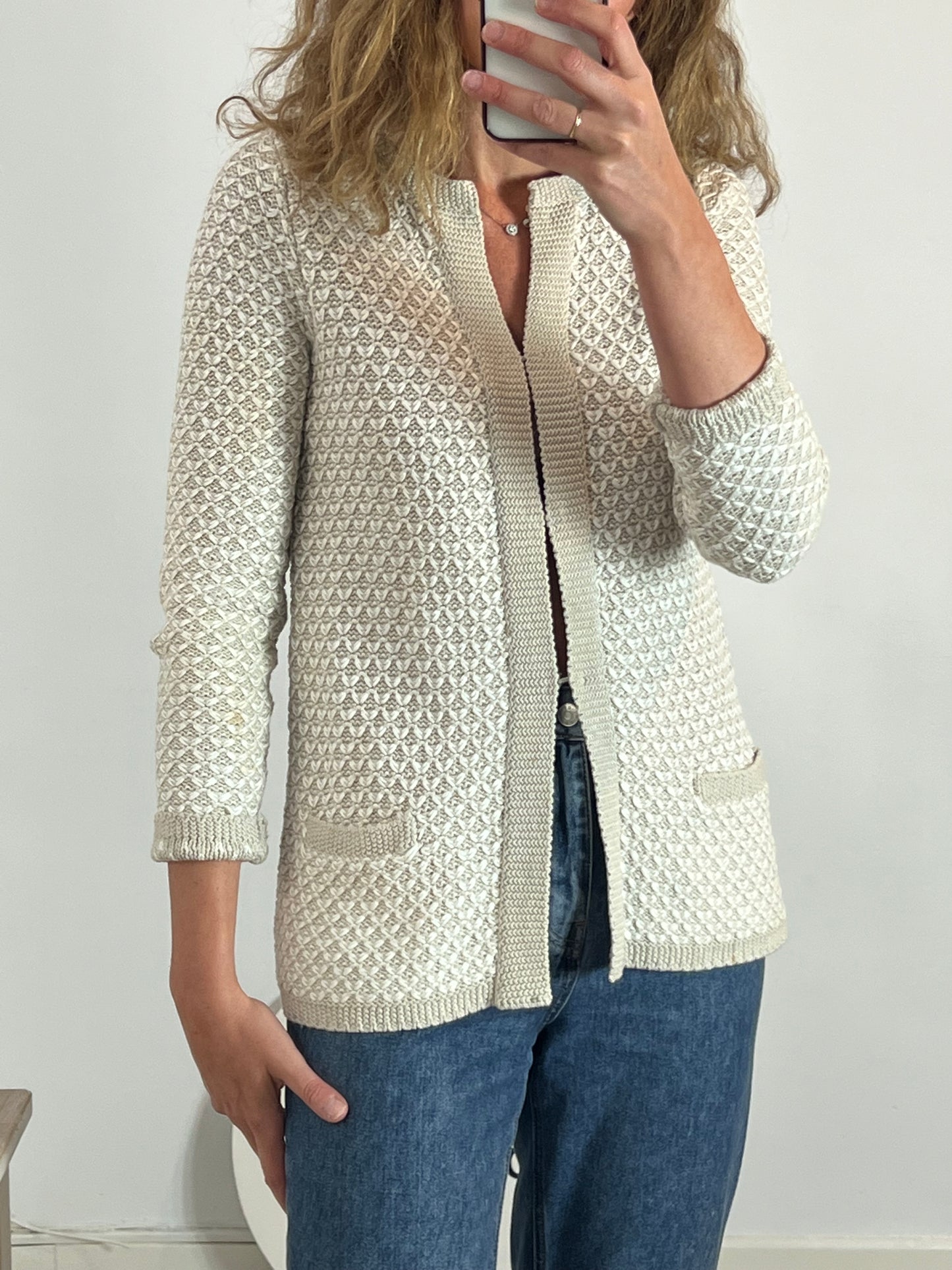 COMPTOIR DES COTONINIERS. Ts beige cardigan
