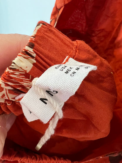 MANGO. Vestido corto hojas T.s