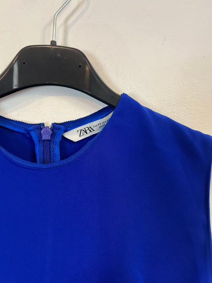 ZARA. Vestido azul Klein T.xs