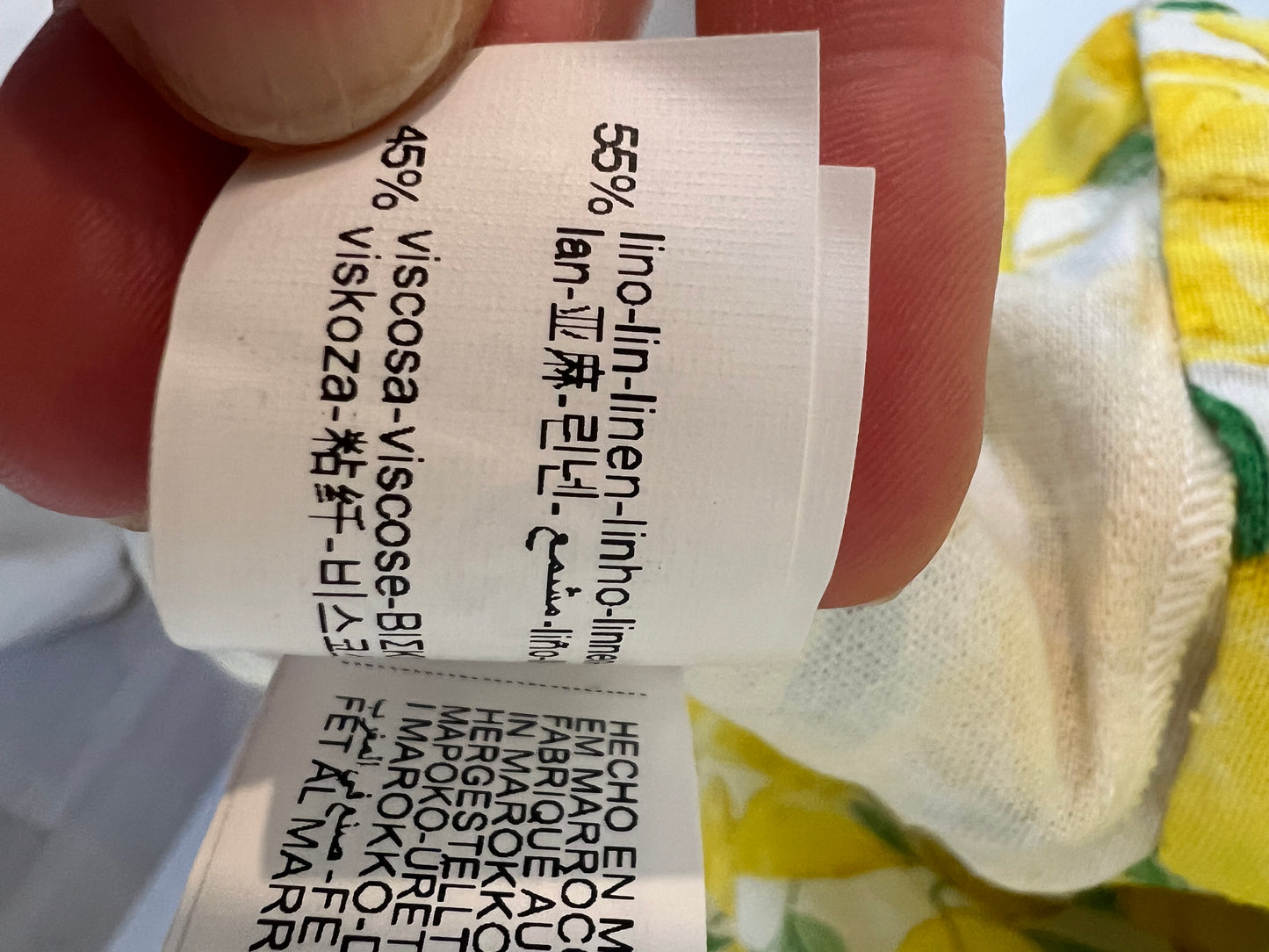 ZARA. Vestido estampado limones. T S