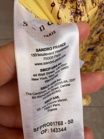 SANDRO. Vestido corto estampado