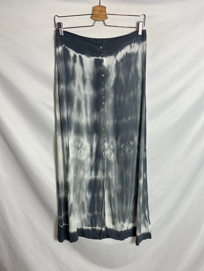 OTHERS. Blue tie-dye midi skirt. TL