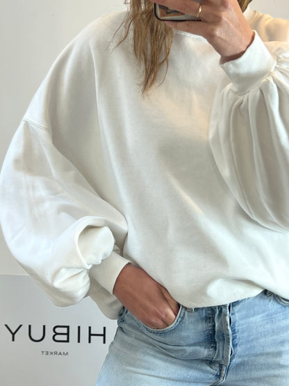 PRIMARK. Sudadera blanca básica. T L