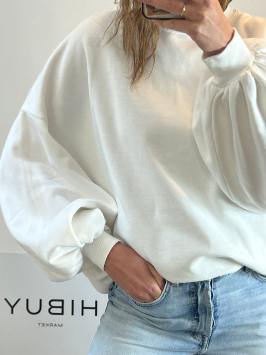 PRIMARK. Sudadera blanca básica. T L