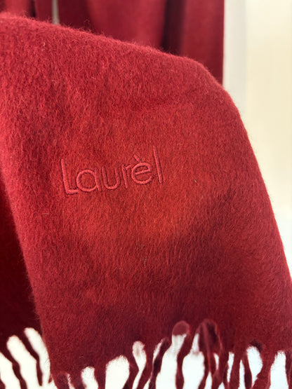 LAURÉL. Bufanda burdeos lana