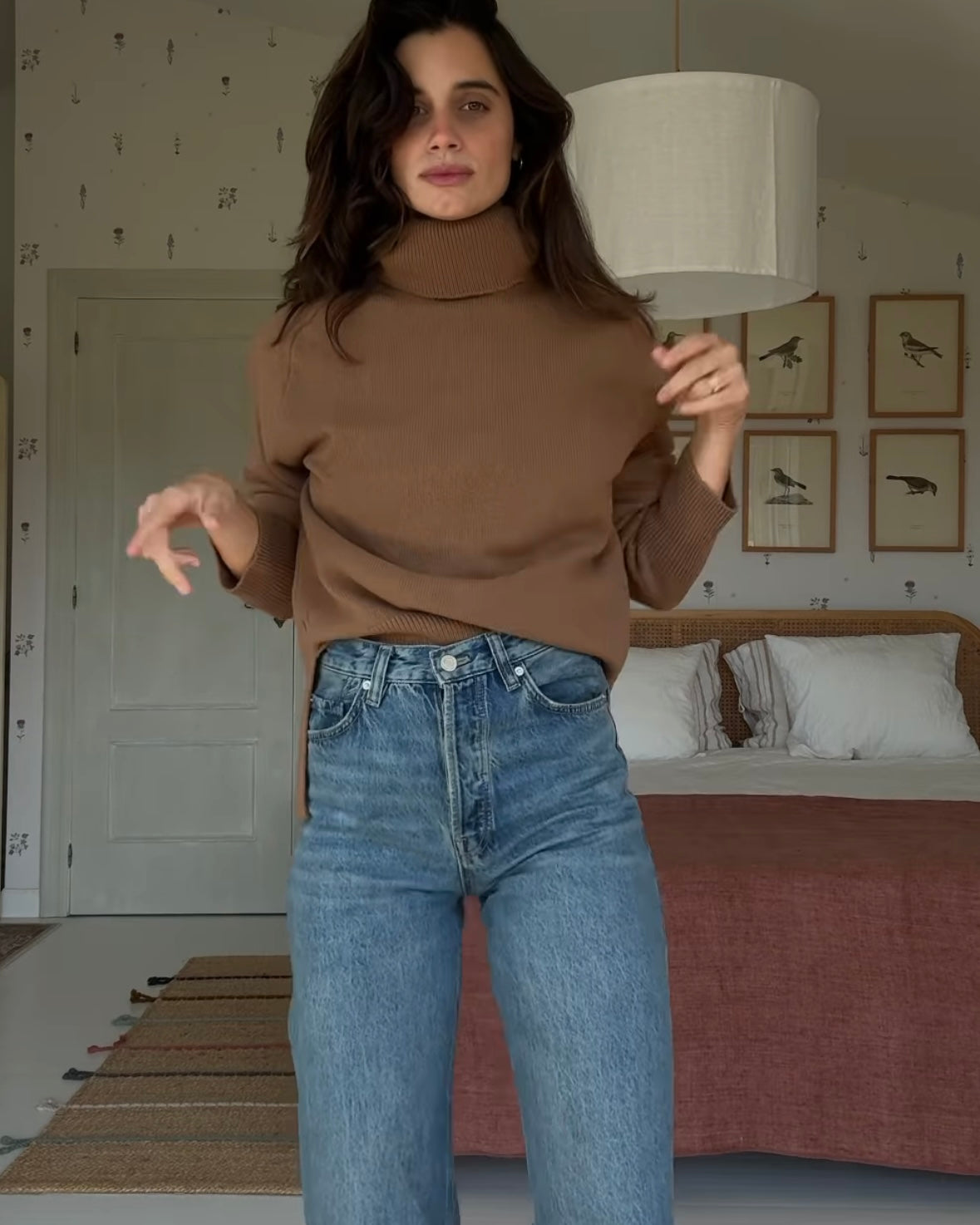 GANT.jersey cuello vuelto marrón T.s