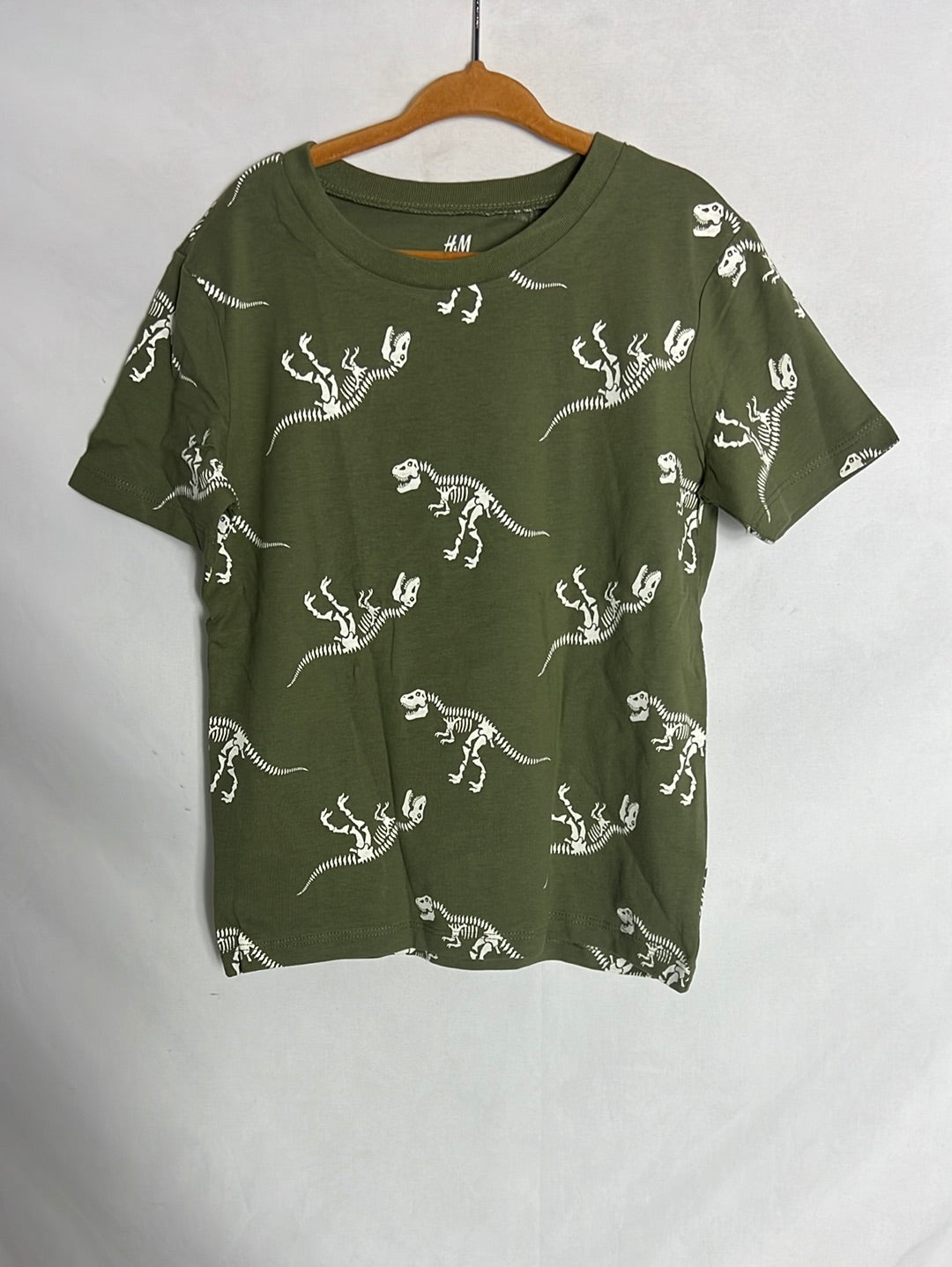 H&amp;M. Green Dinosaur T-Shirt. Size 4-6 years