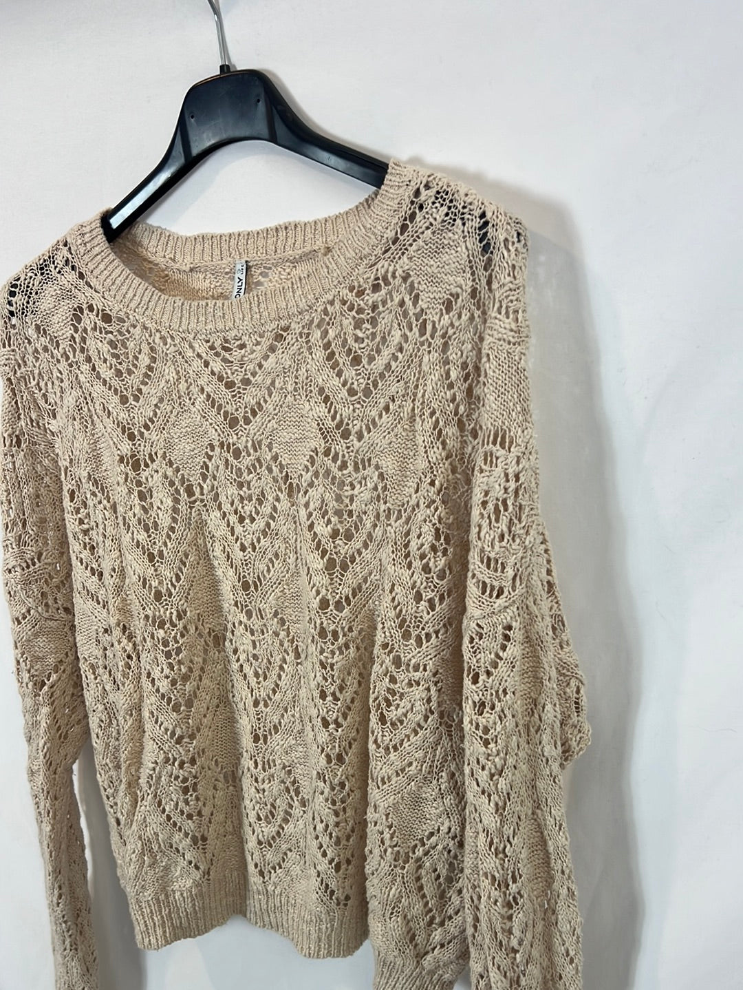 ONLY. Jersey beige troquelado T.s