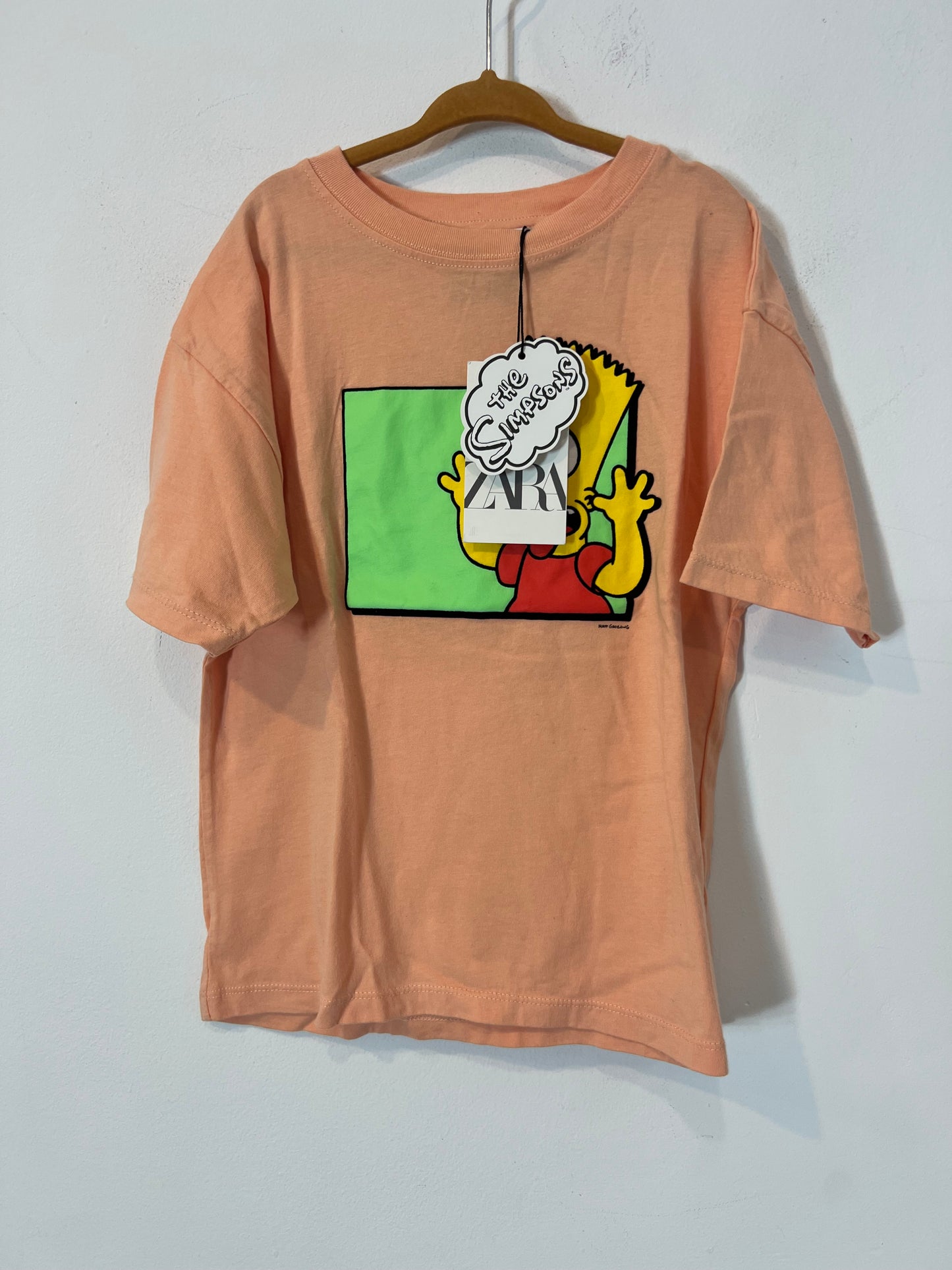 ZARA. Camiseta flúor Simpsons. T 6 años