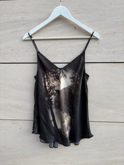 MES DEMOISELLES. Top seda estampado