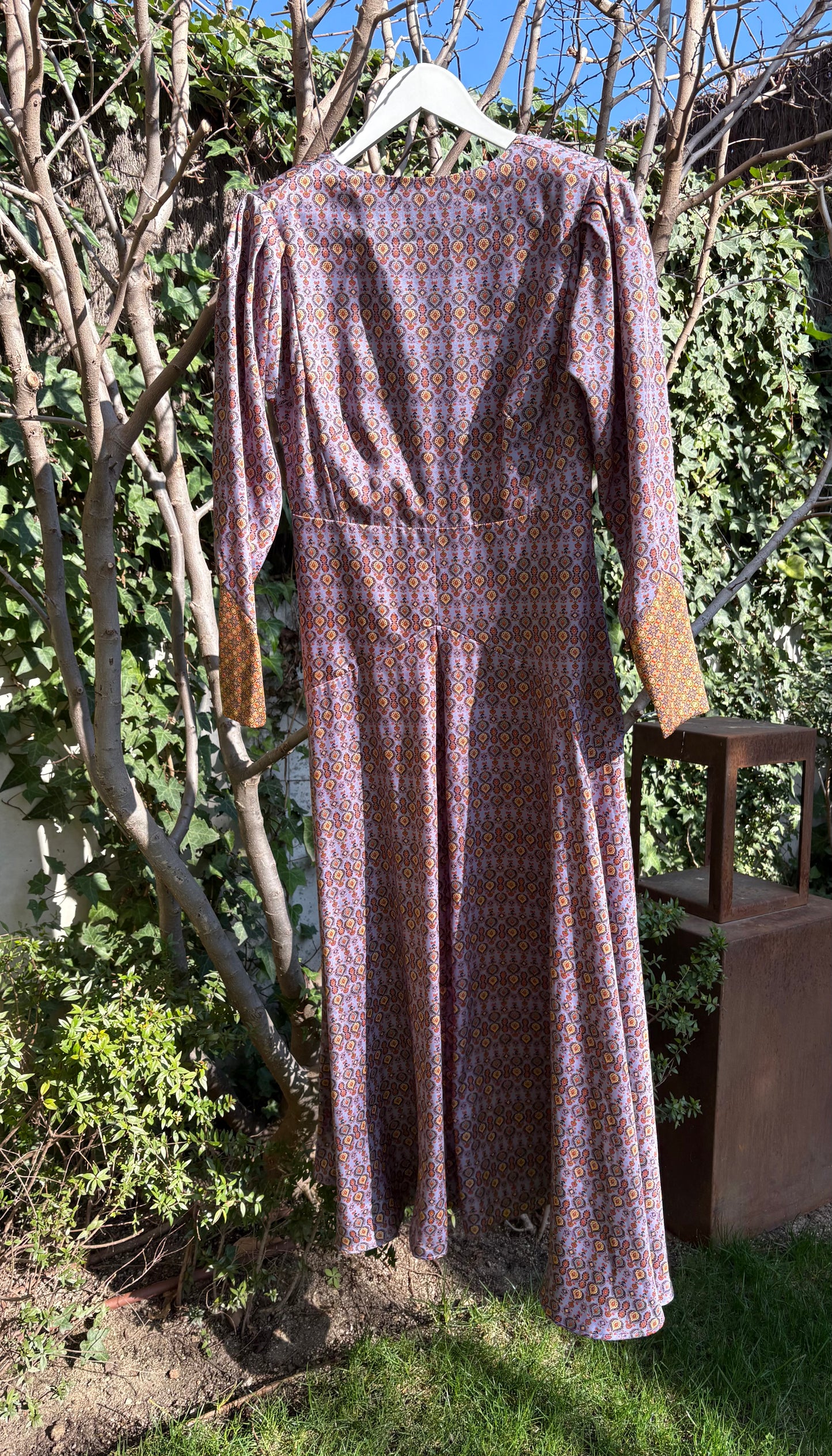 HIMBA. Vestido largo estampado abertura