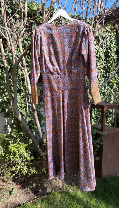 HIMBA. Vestido largo estampado abertura