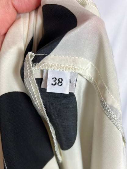 MARZIA GENESI. Total look skirt and silk blouse with polka dots. T 38/40