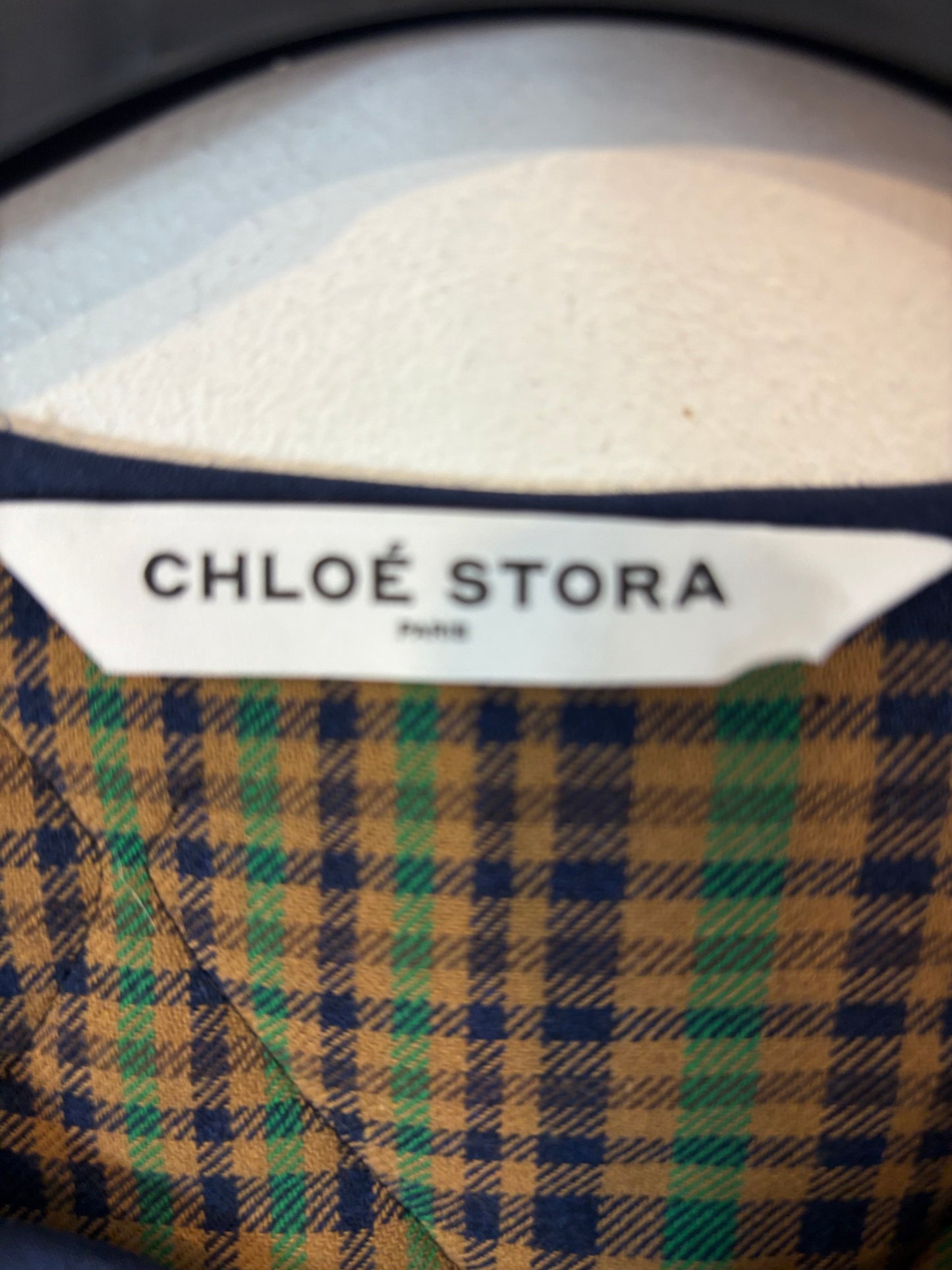 CHLOÉ STORA PARIS. Chaleco acolchado cuadros