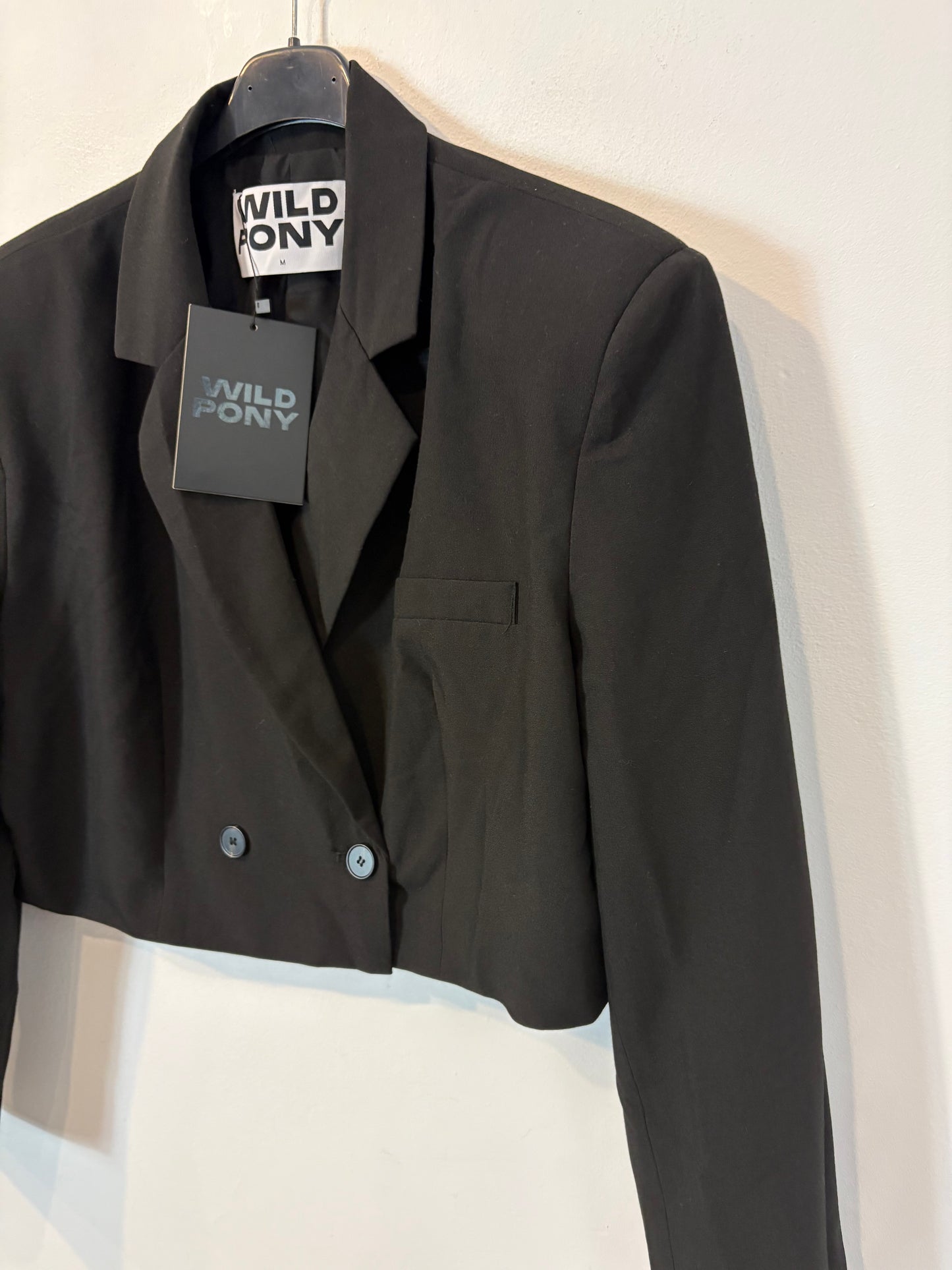 WILD PONY. Conjunto blazer y pantalón pinzas negro